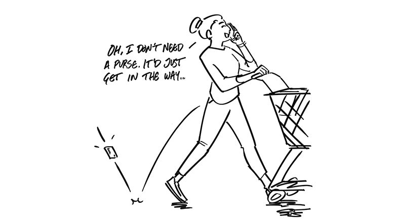 Carrying a purse is a hassle